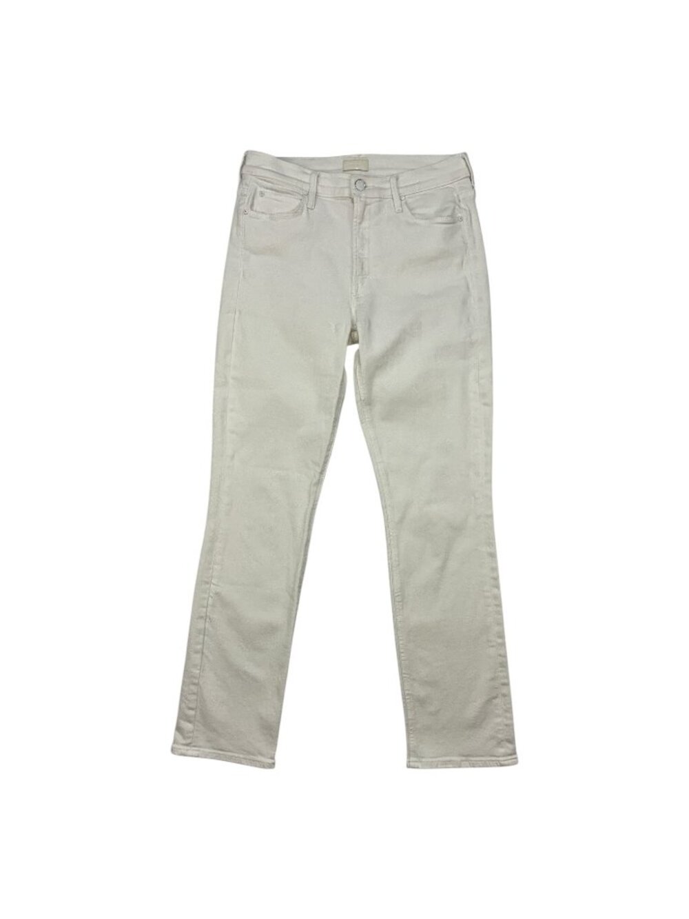 Mother The Mid Rise Dazzler Ankle Jeans 28 White Slim Straight - Picture 13 of 13